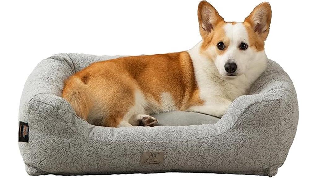 gray paisley waterproof bed