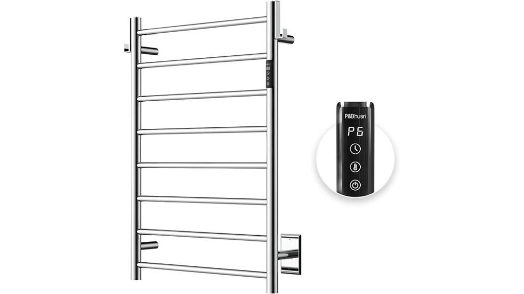 heated bathroom towel rack