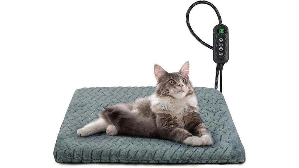 heated cat bed with timer