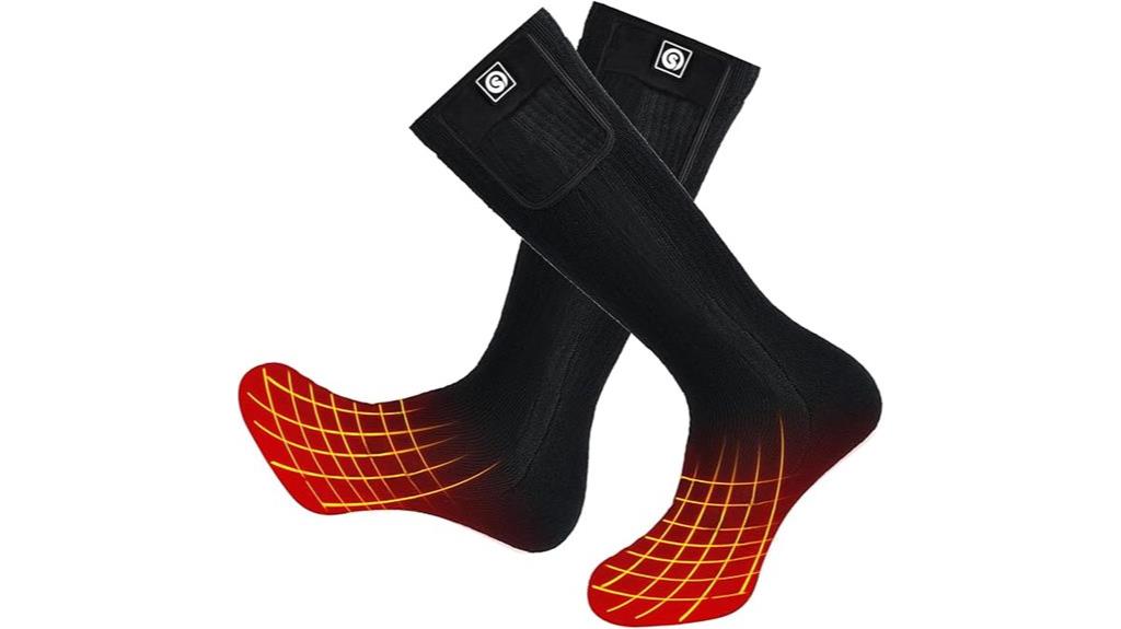 heated snow deer socks