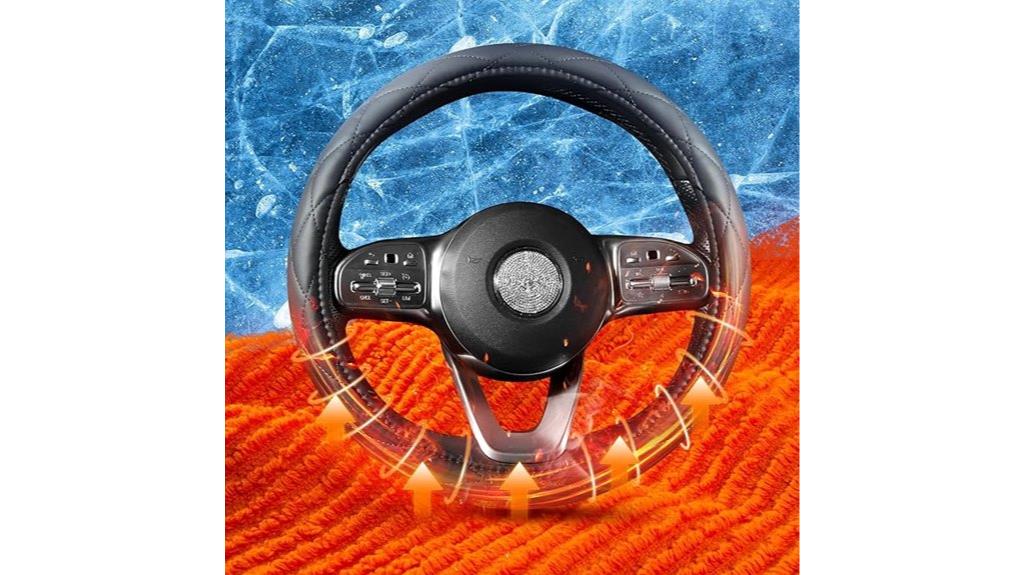 heated steering wheel cover