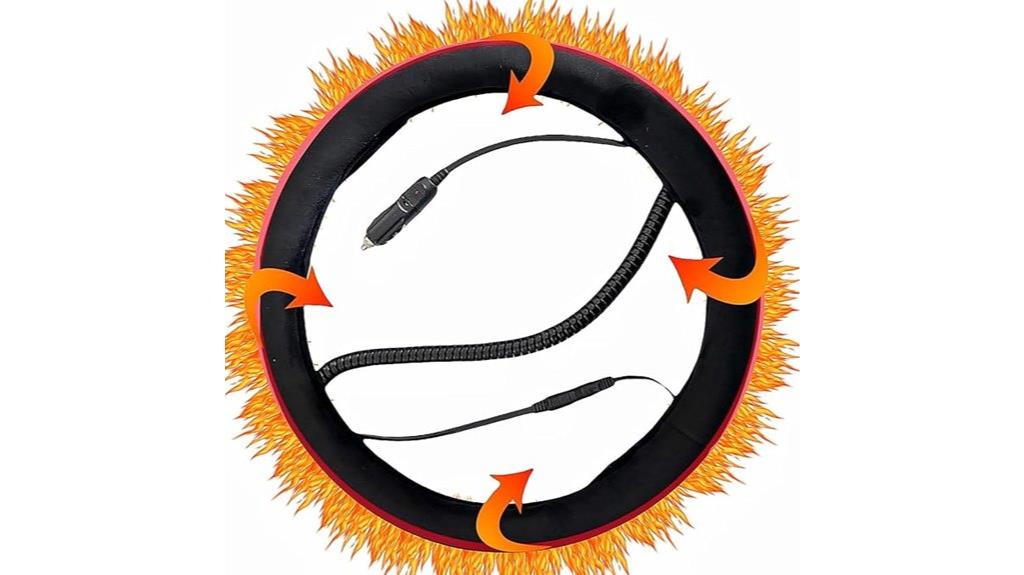 heated wheel cover size