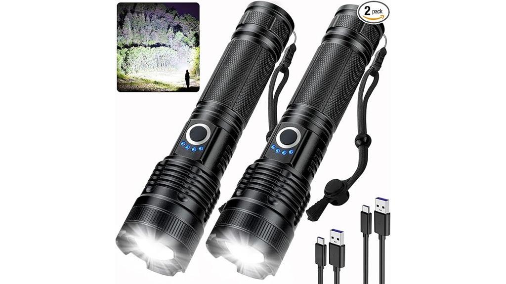 high lumen rechargeable flashlights