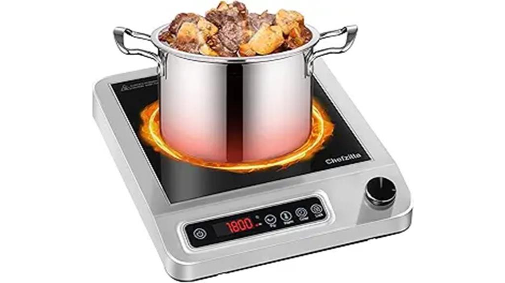 high power stainless steel cooktop