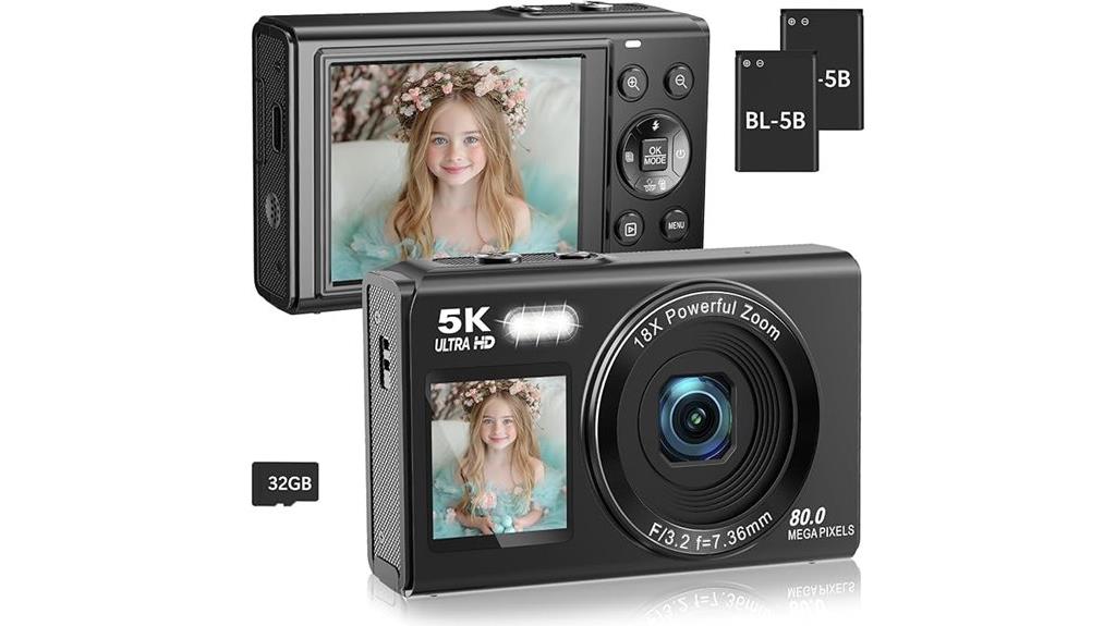 high resolution dual screen camera