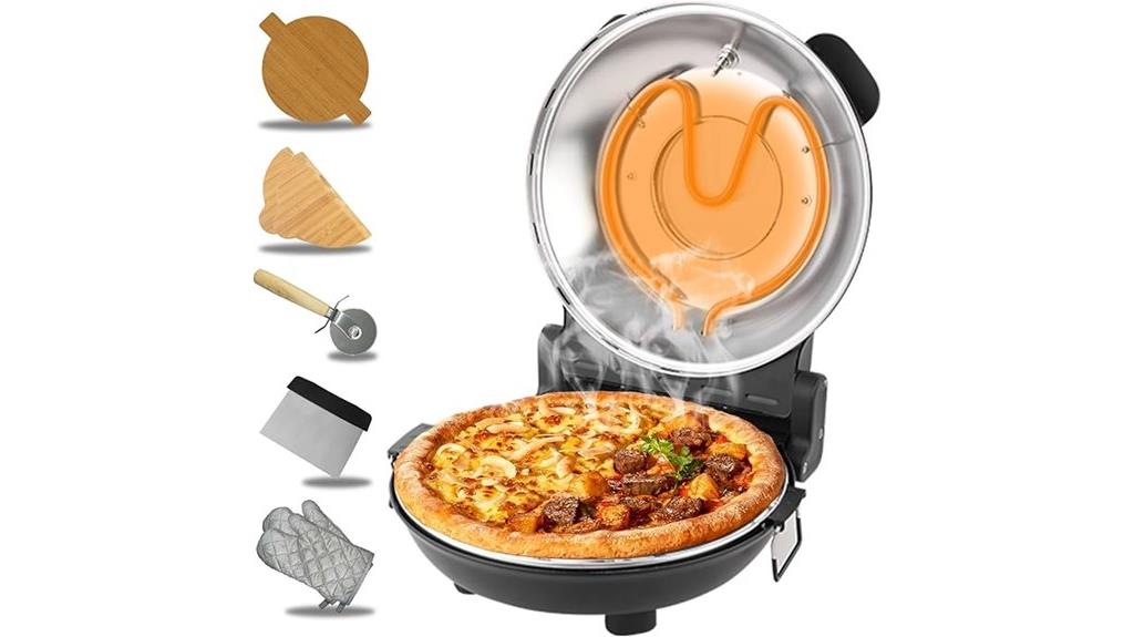 indoor 12 inch retro pizza maker