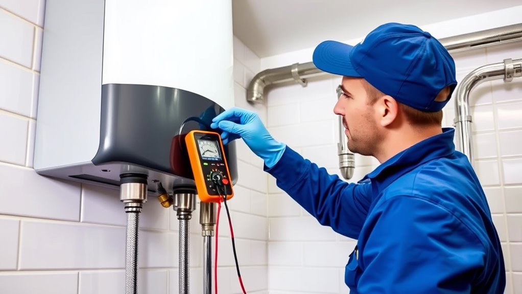 inspecting plumbing and heaters