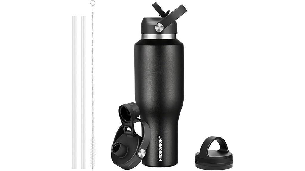 insulated bottle with straw