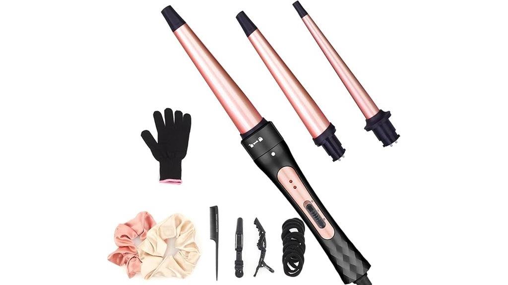 interchangeable ceramic barrel curling iron