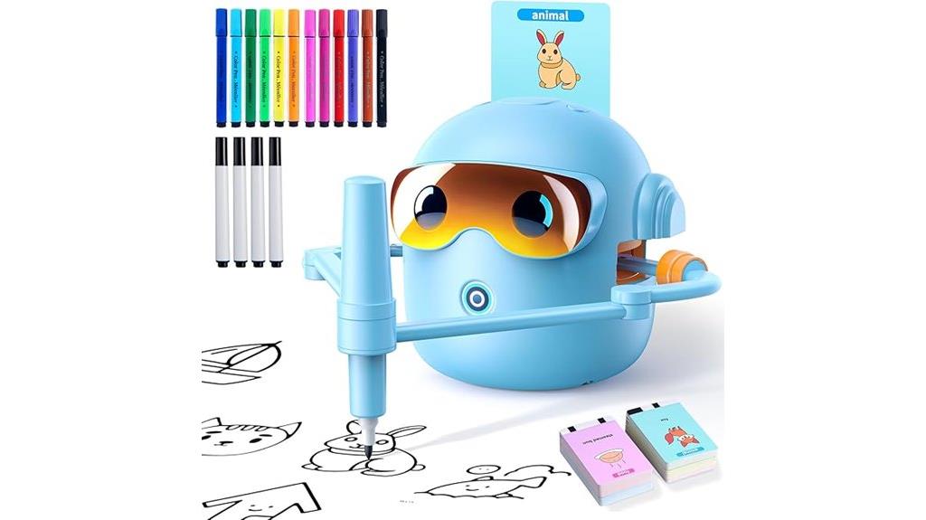 kids drawing and painting robot