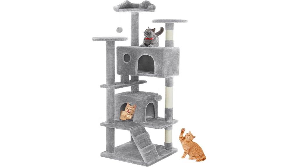 large cat tower with scratcher