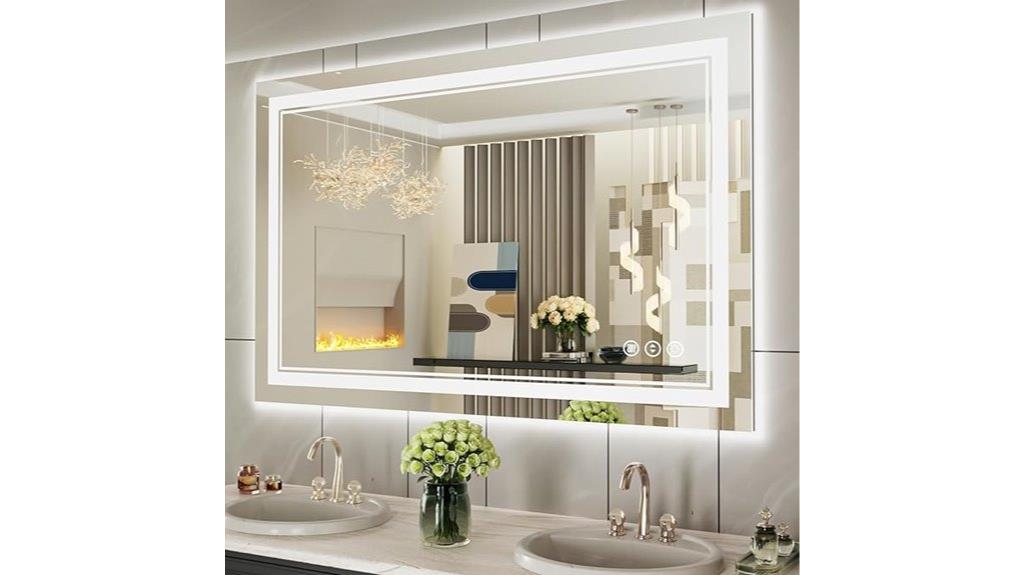 large dimmable led mirror