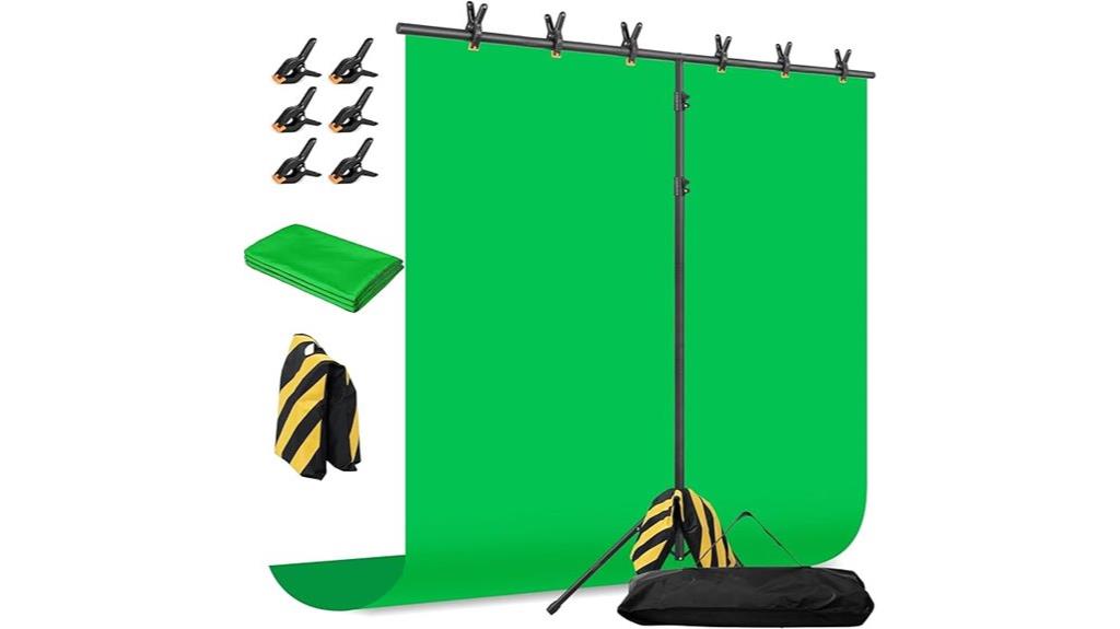 large green screen setup