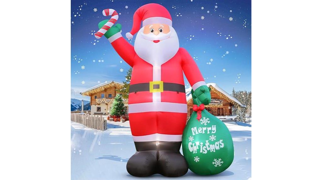large inflatable santa garland