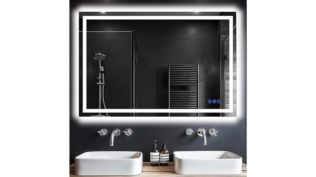 large led bathroom mirror
