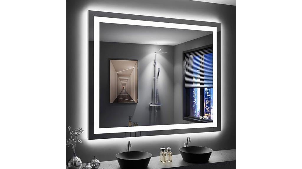 large led bathroom mirror