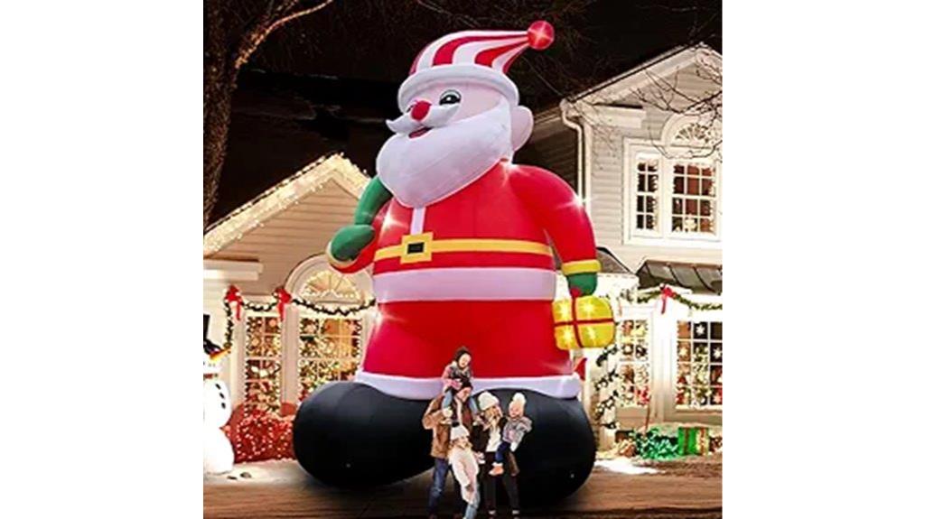 large led inflatable santa