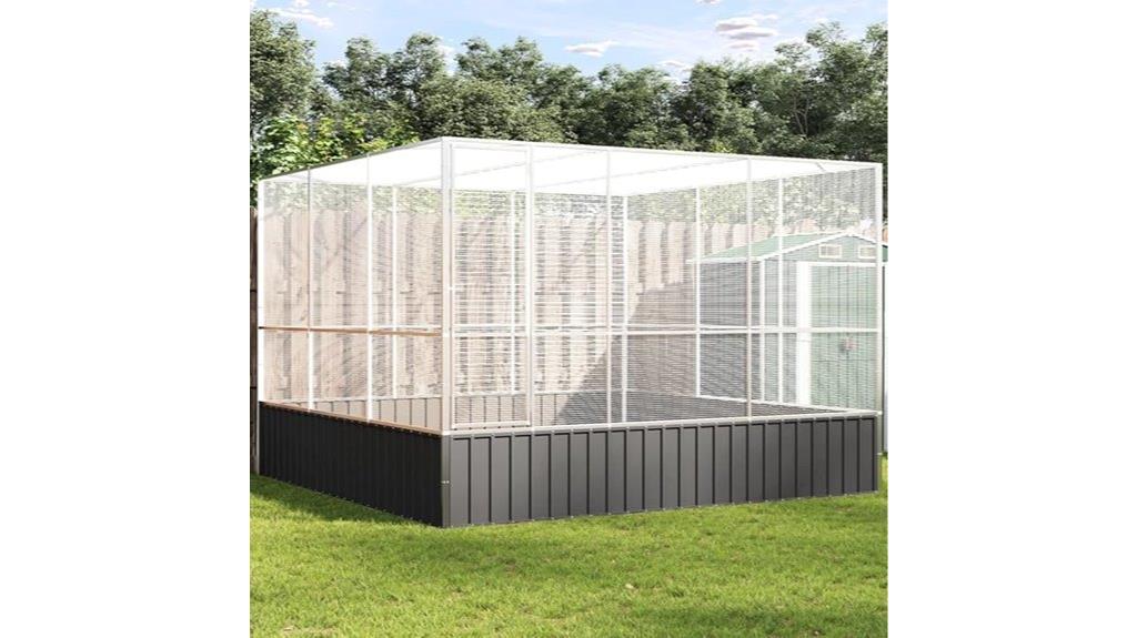 large outdoor steel aviary