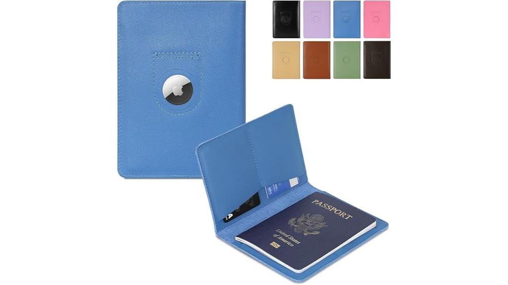 leather airtag passport holder