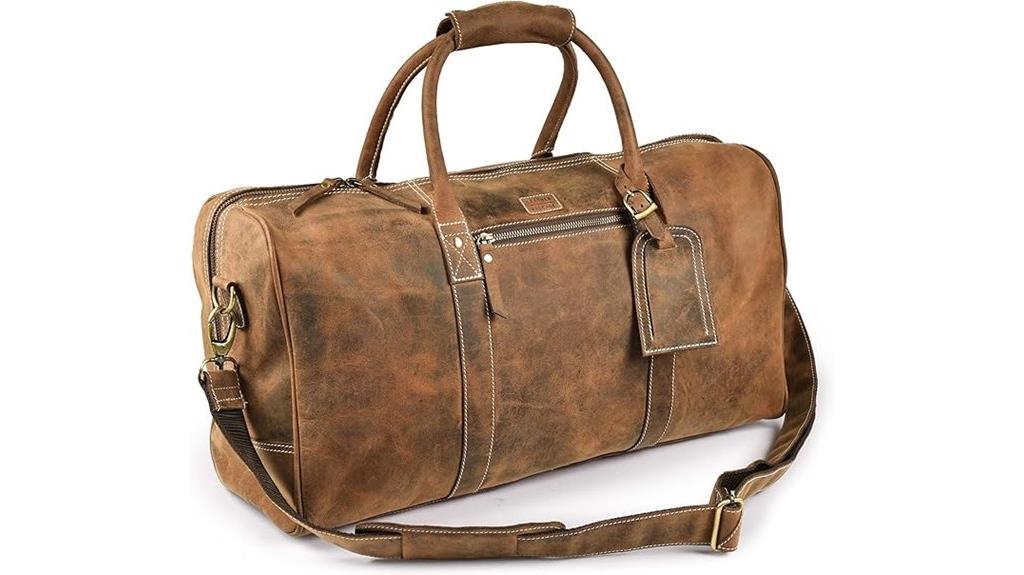 leather village duffel bags