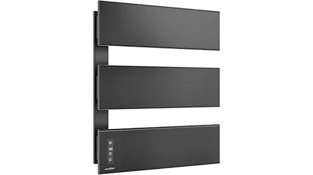 led controlled heated towel rack