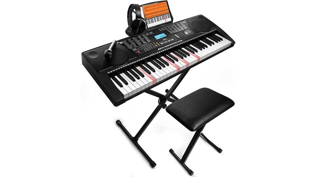lighted portable keyboard piano