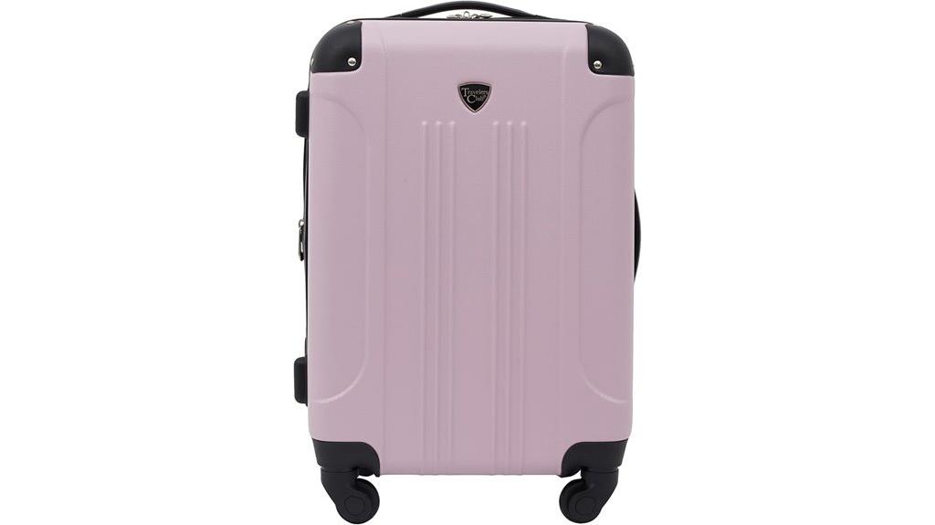 lilac 20 inch spinner luggage