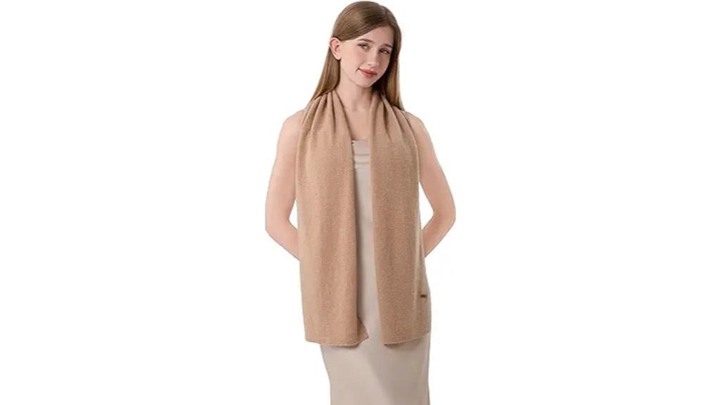 luxurious cashmere knitted scarf