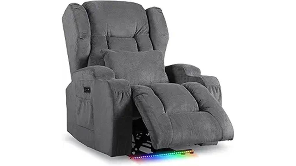 luxurious heated recliner sofa