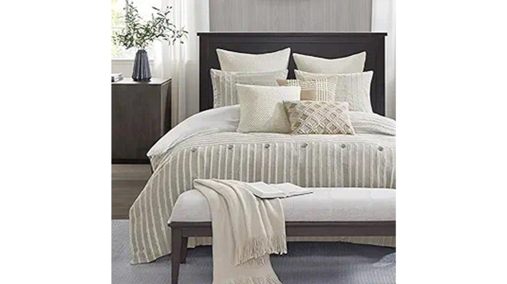 luxurious jacquard stripe comforter