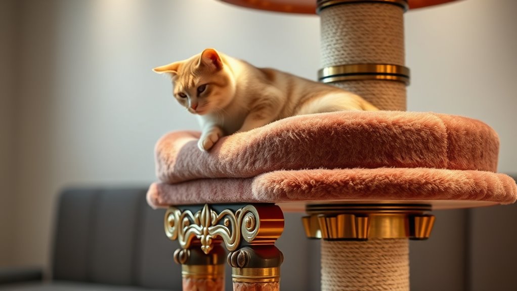 luxury cat scratching post features