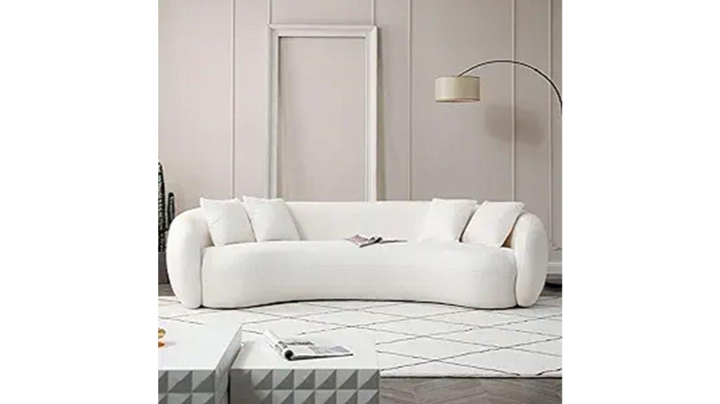 luxury curved modern sofa
