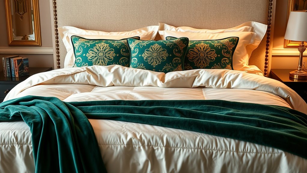 luxury king bed bedding