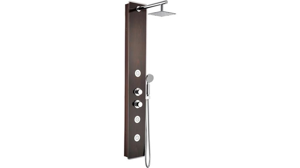luxury rainfall shower panel