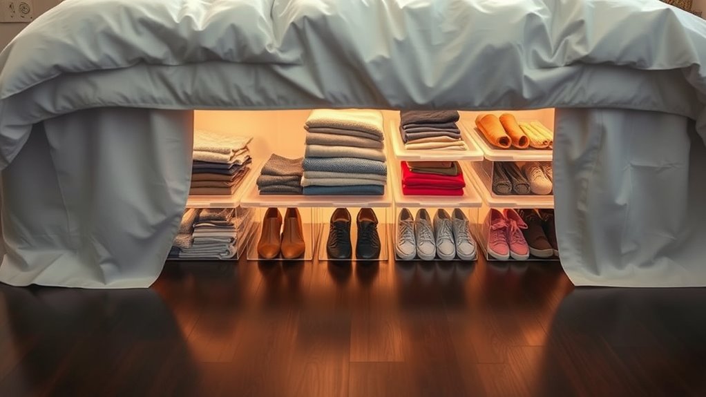 maximize space with under bed storage