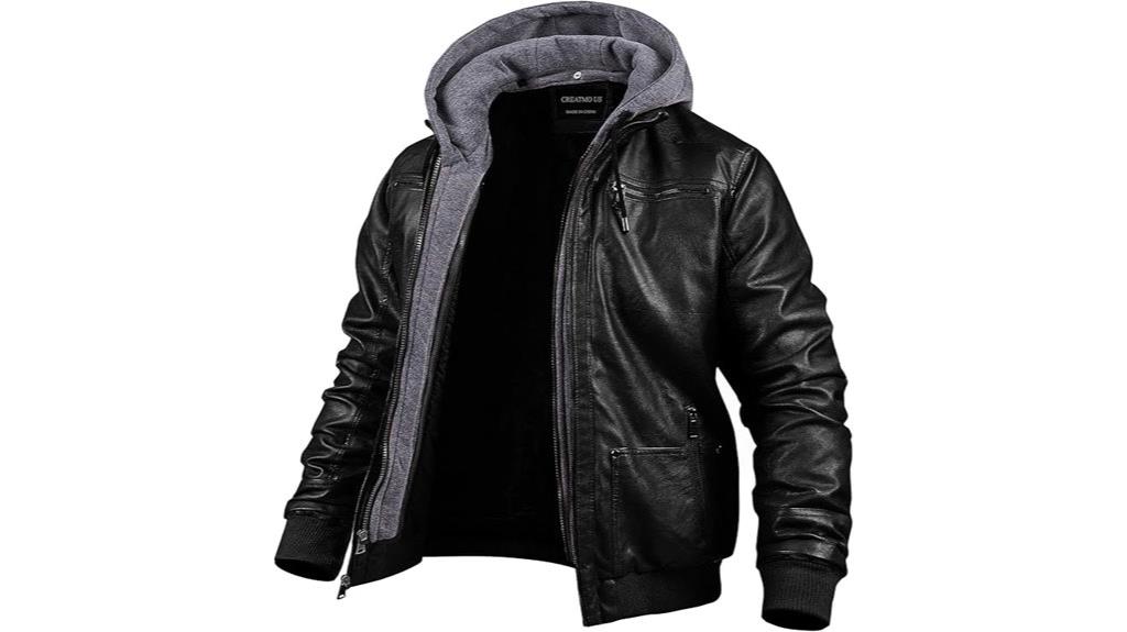 men s faux leather motorcycle jacket