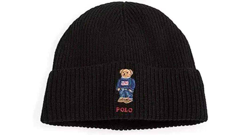 men s flag bear beanie