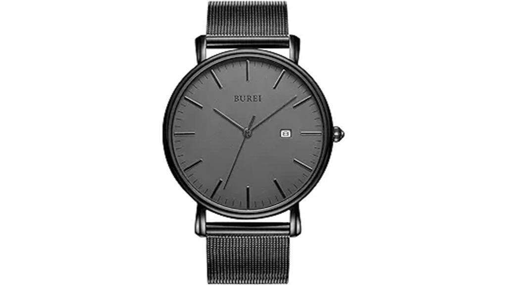 men s leather minimalist watch