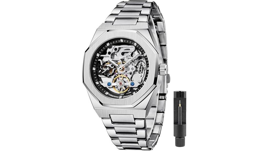 men s skeleton automatic watch