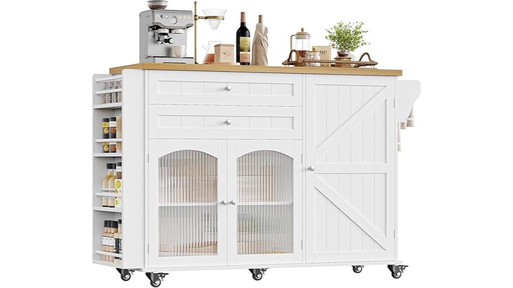 mobile storage kitchen island
