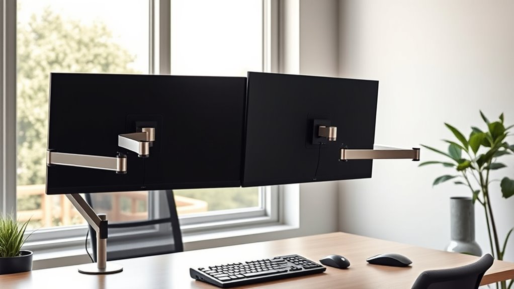 monitor arm compatibility and features