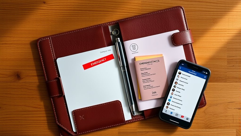 organize vital emergency information