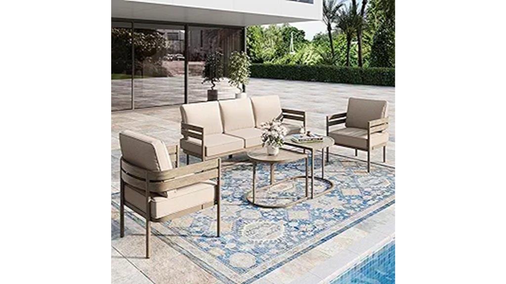 outdoor 5 piece patio set