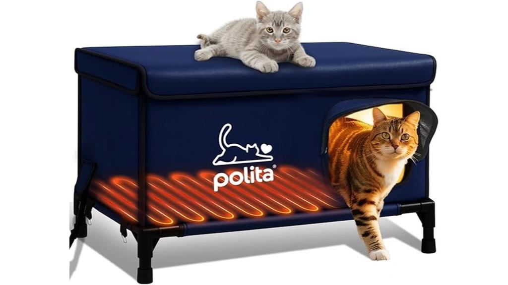 outdoor cat shelter with heating