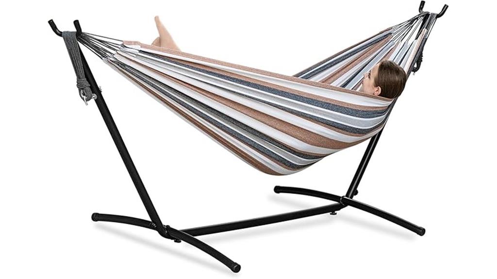 outdoor double hammock stand