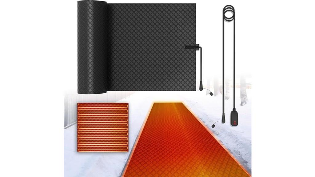 outdoor heated snow melting mat