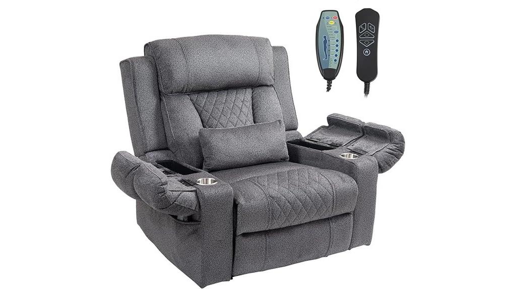oversized recliner with heat