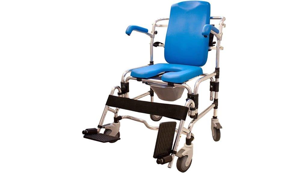 padded mobile shower chair