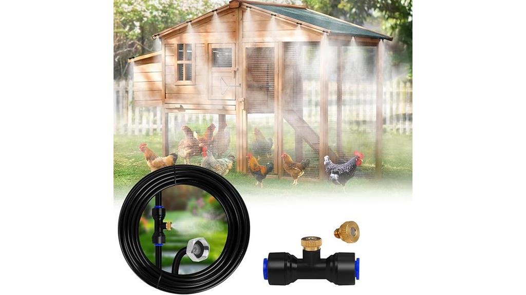 patio chicken coop misting