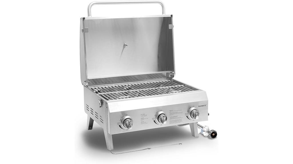 portable 22 inch stainless steel grill
